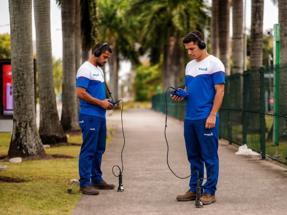 Detecção e reparo de vazamentos subterrâneos de água